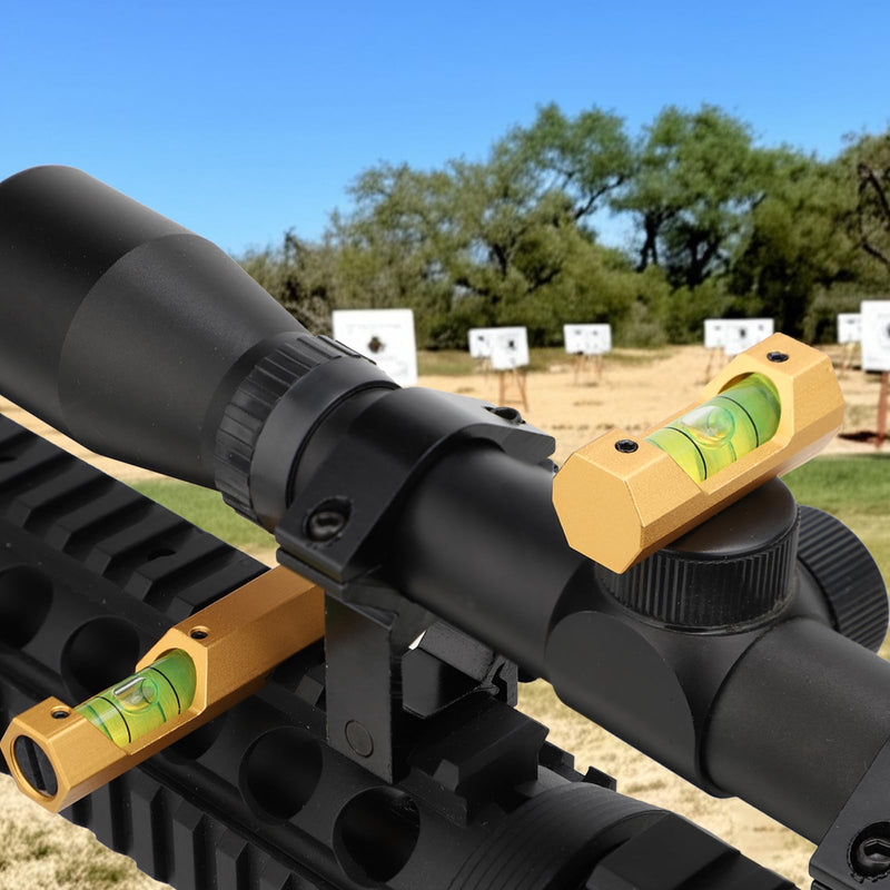 Scope Bubble Level Picatinny Level Scope Leveling Kit Professional Design High Precision (Gold) Gold