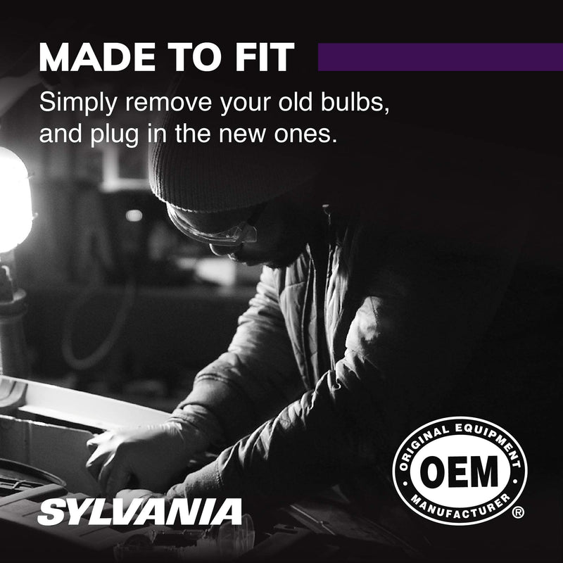 SYLVANIA 3157NA Long Life Mini Bulb - Amber Automotive Light Bulb - Car Signal Light Bulb Ideal for Parking, Side Marker & Turn Signal Applications - 2 Bulbs