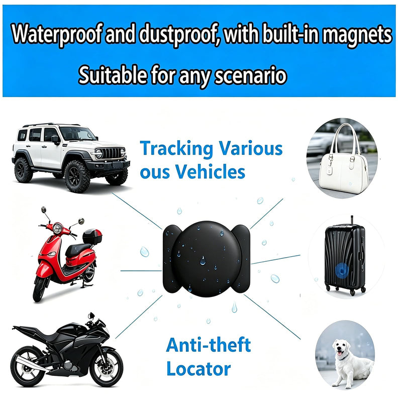2 Pack GPS Tracker for Vehicles,Hidden Vehicle Locator,No Monthly Fee | Tracker Device for Vehicles,Car GPS Tracker | iOS Only | Magnetic | No SIM Card | Waterproof | Use with “Find My”