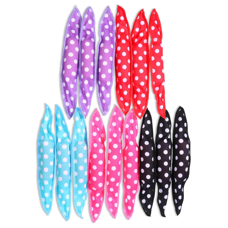 15 Pc Hair Curler Roller Foam Hair Styling Tool Soft Satin Sponge Roller | DIY Night Sleep, Flexible Pillow Sponge Curlers, for Women, Tousle Hairstyle, No Heat, Heatless