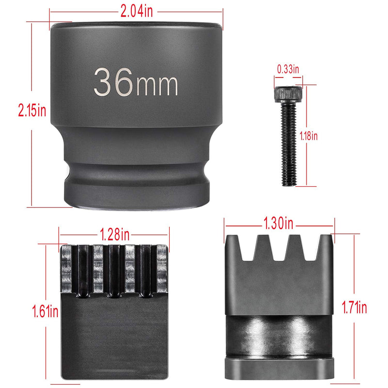 E-cowlboy Flywheel Locking Tool with 36mm 3/4’’ Socket for 6.6L Duramax
