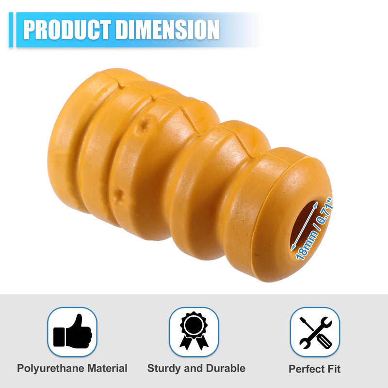 X AUTOHAUX 1pcs 1.97 Inch Rear Suspension Bump Stop Strut Bumper Bump Stop for Hyundai Elantra 2.0L L4 - Gas 2009-2012 No.553482L000 Rubber Yellow