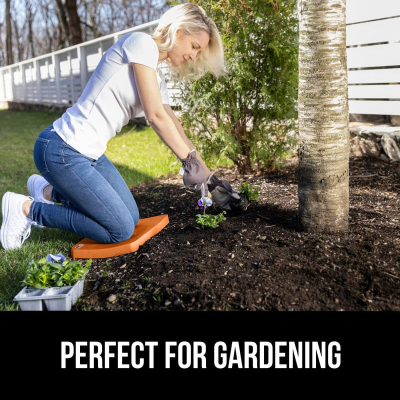GORILLA GRIP® Extra Thick Patent Pending Supportive Foam Kneeling Pad, Large Cushion Knee Pads for Gardening, Baby Bath Time, Dirt and Water Resistant, Workout and Garden Supplies, 17.5x11, Orange 1
