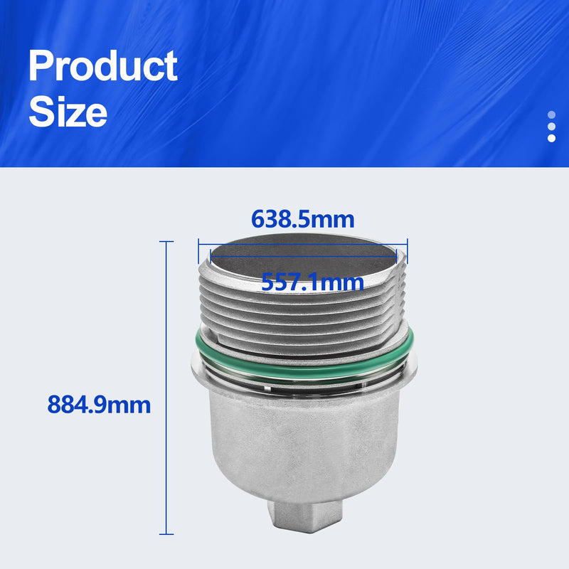 Oil Filter Housing Cap Compatible with Chrysler Dodge Ram200, Ram300, Challenger, Charger, Durango, Cherokee, Grand Cherokee, Wrangler, Grand Caravan Selected Models Part Numbers 68191350AA 917-190