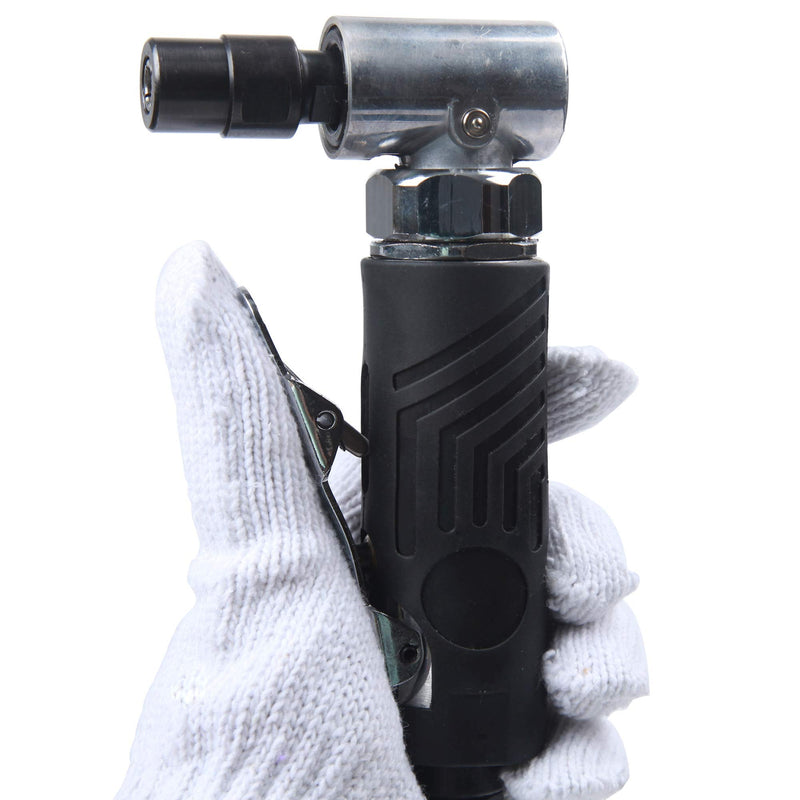 Angle Air Die Grinder 1/4 inch with 4 pcs 2" Roll Lock Sanding Discs, 90 Degree Pneumatic Die Grinder