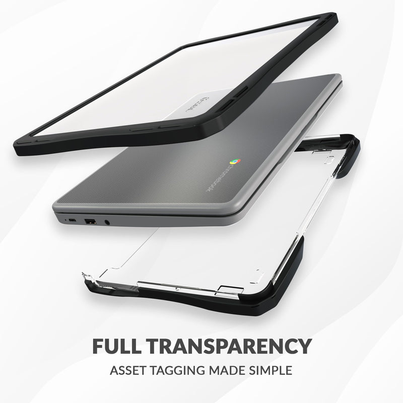 Air Hard Shell Case for Asus Chromebook CR11 CR1104 11.6-inch, Student-Proof K-12 Protective Clear Cover (1 Pack) 1 Pack