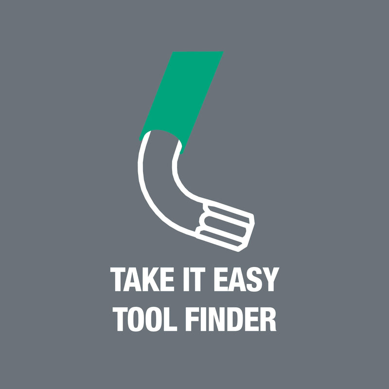 Wera 05024179001 Torx L-Key Set 967 Sl/9 with Holding Function,MULTI Key Set L Multi