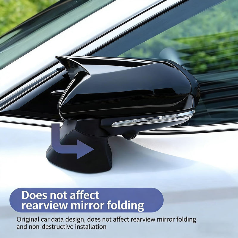  [AUSTRALIA] - Compatible with Toyota Camry 2026 2025 2024 2023 2022 2021 2020 2019 2018 Accessories Aggressive Look Car Exterior Door Side Rearview Mirror Guard Cover Trim Caps -Glossy Black Glossy Black