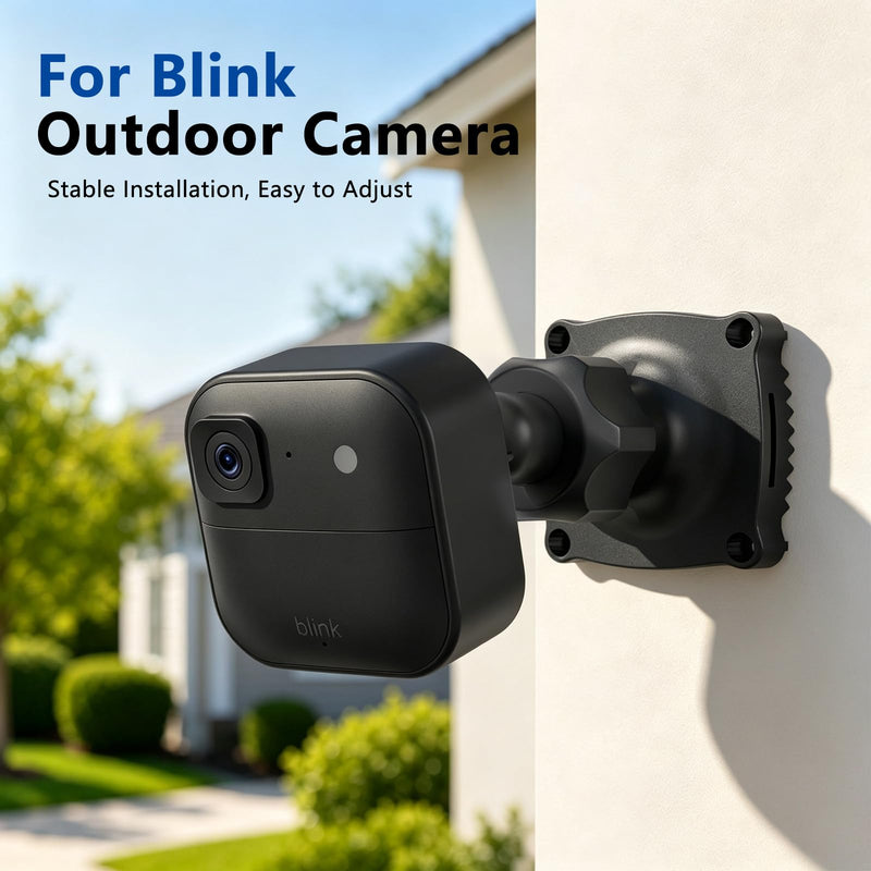 Adjustable Camera Mount for Blink Outdoor 2K+ and Blink Outdoor 4(4th Gen) / (3rd Gen) / Mini 2, Secure Wall Mount with Tight Strap for Flexible Wall, Tree, Pole Security Installation, Black