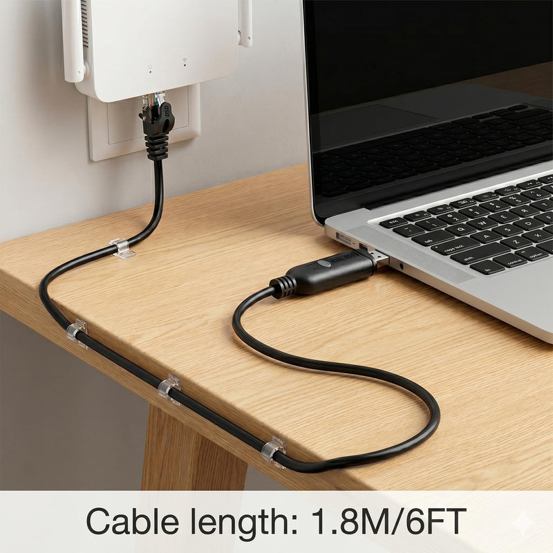 DSD TECH SH-N20A USB 3.0 to RJ45 Ethernet Cable, 1000Mbps, 6ft, Mac PC