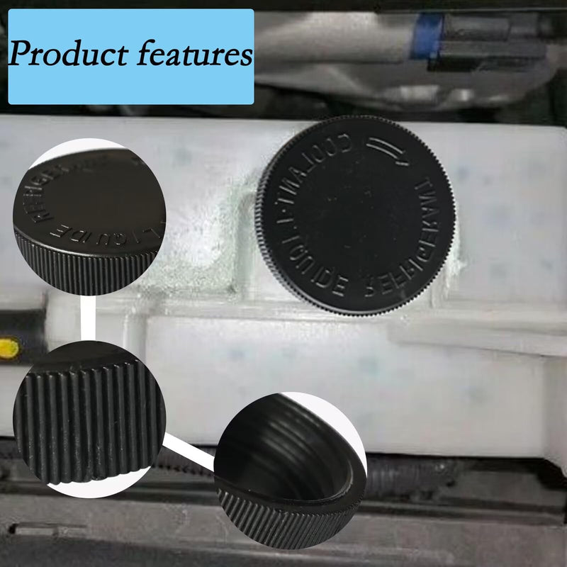 2Pcs 21712-79900 Coolant Overflow Reservoir Tank Black Cap Compatible with Nissan Murano Rogue Versa Quest Compatible with Infiniti EX35 FX37 EX37 G35 Q70 QX50 G25 G37 2003-2017