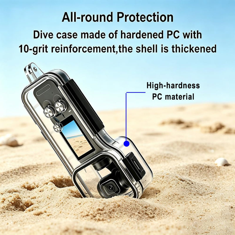 50M/164FT Underwater Waterproof Dive Case for DJI Osmo Pocket 4 | Diving Housing Waterproof Protection Case with Bracket Anti-fog Inserts for DJI Osmo Pocket 4 Camera Dive Accessories