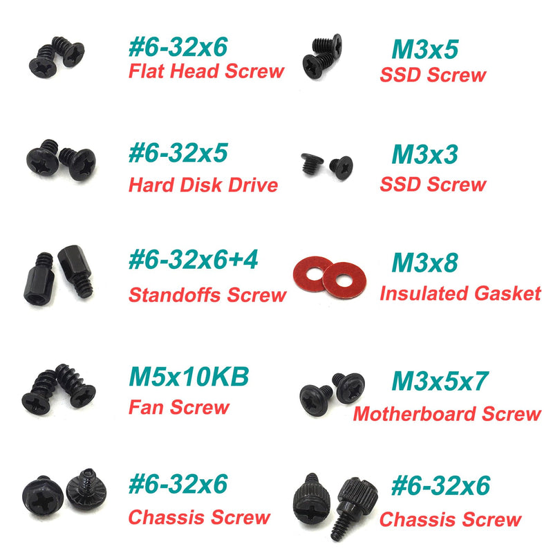 Computer Screws PC Assembling Standoff Set Motherboard Screws 420pcs