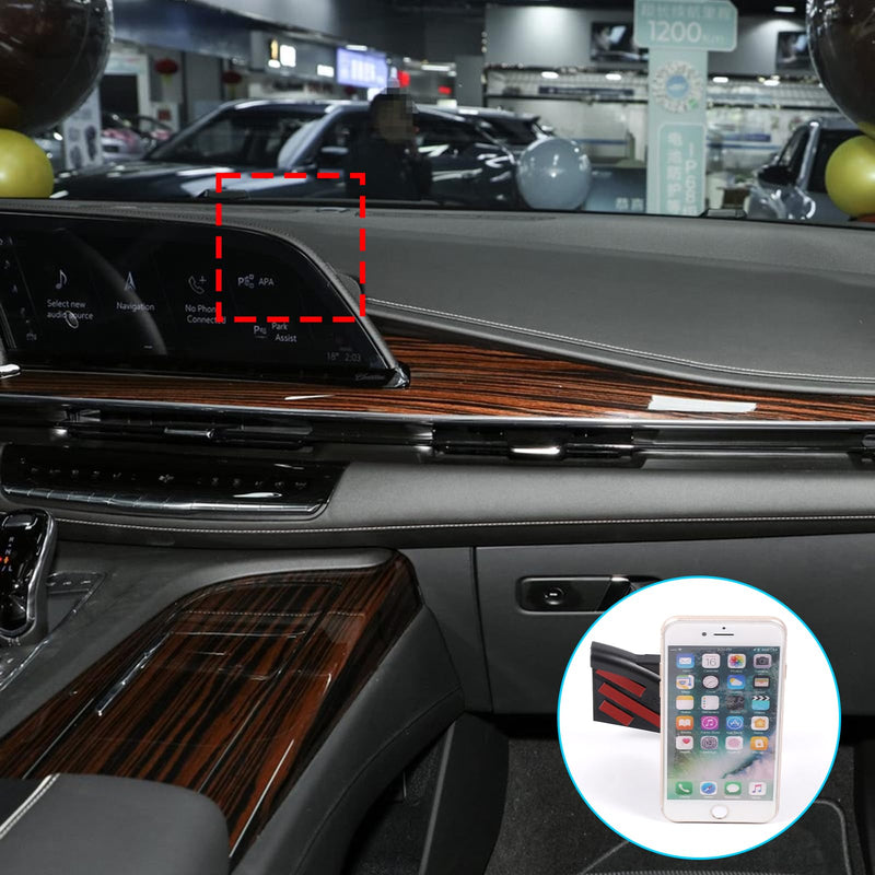 Car Magnetic Phone Holder Compatible with Cadillac Escalade 2021-2024 | 360° Rotation Adjustable Center Console Navigation Screen Cell Phone Holder Fit for Most Smartphones (E) E