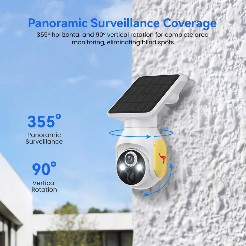 4G LTE Cellular Security Camera, SIM Card Included, No WiFi Needed, AI Motion Detection, Pan Tilt, 2-Way Talk, Night Vision, Works with Verizon/AT&T/T-Mobile 4G