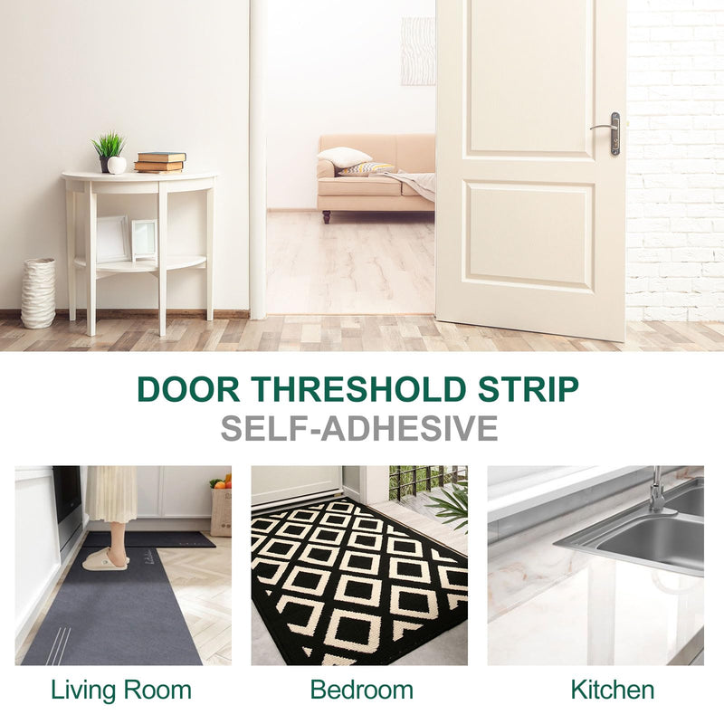 uxcell Floor Transition Strip Self Adhesive, 3" Wide PVC Flat Laminate Door Cover Strip for Laminate Doorway Width Less Than 3 Inch Coffee 9.84Ft 9.84Ft, 3in