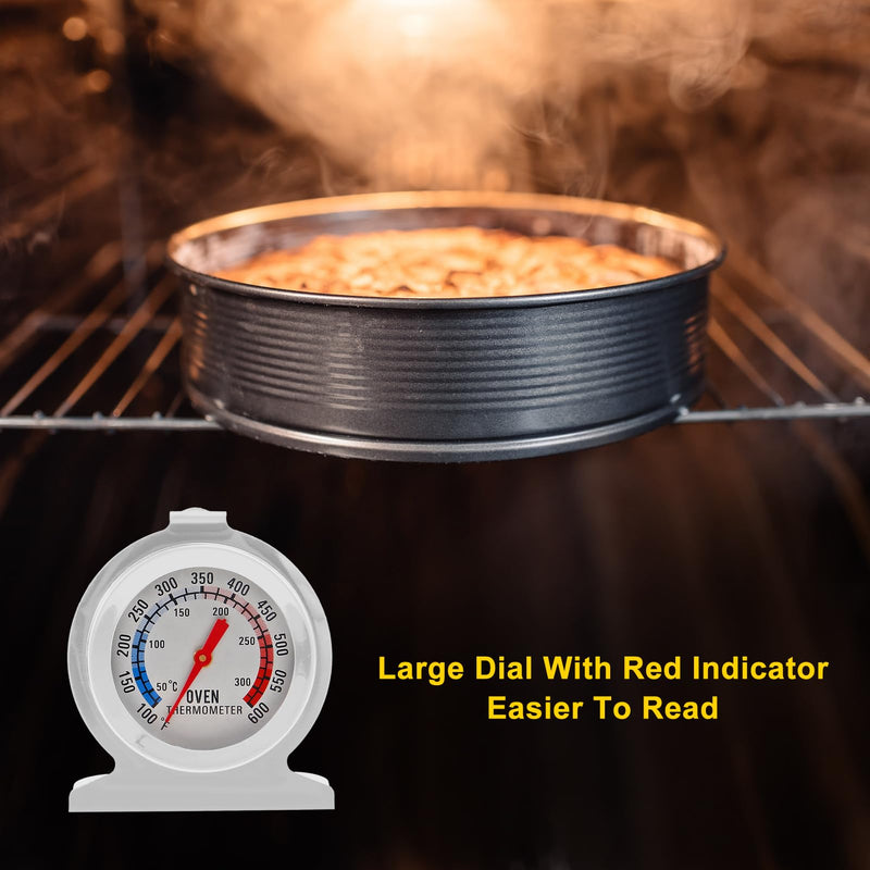 10PACK in Oven Thermometer 50-300°C/100-600°F, Instant Read Precision Stainless Steel Electric/Gas Oven Thermometers for Kitchen Cooking Grill Smoker 10Pack