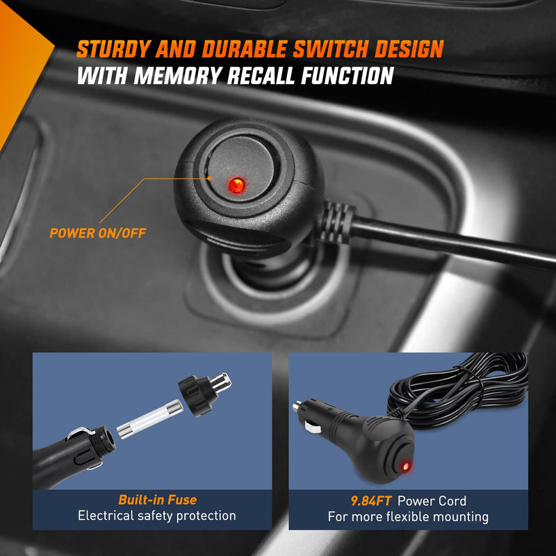  [AUSTRALIA] - Nilight Emergency Strobe Lights Windshield Hazard Warning Safety Flash Light with Suction Cups Super Bright LED for Police Enforcement Firefighters Vehicle Truck Amber
