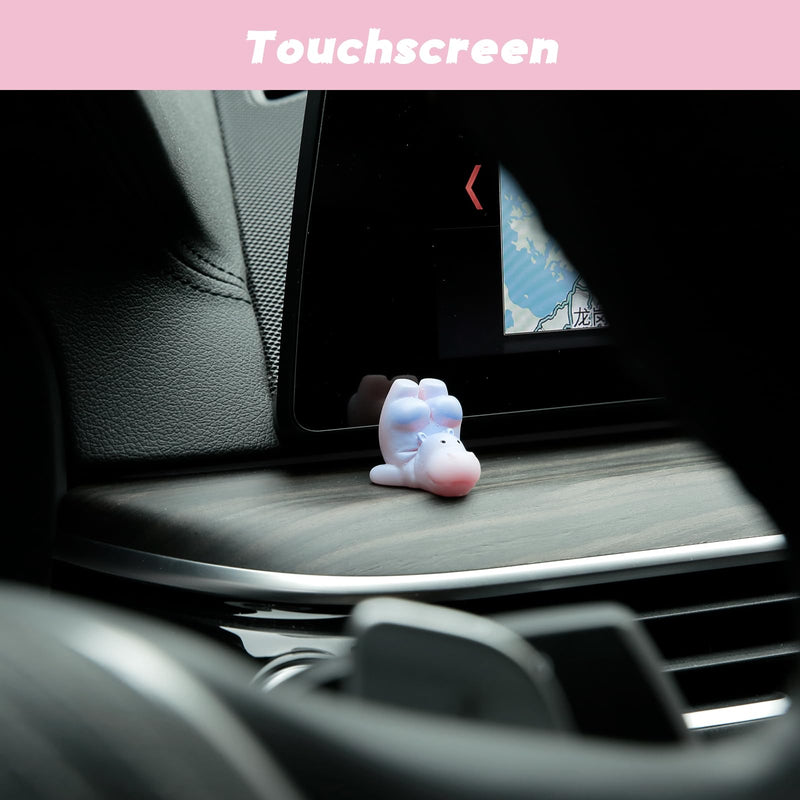 YGMONER Mini Hippopotamus Car Dashboard Figurines Set of 6 Cute 1inch Hippo Car Decorations Kawaii Car Interior Decor Accessories Gifts for Hippo Lover