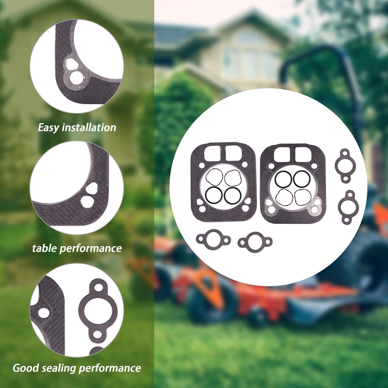 2 Set of Cylinder Head Replaces Gasket Kits 32 841 02-S Fit for Kohler Lawn Mower Engine SV710, SV715, KT610, KT620, KT715, KT725, KT730, KT735, KT740 2