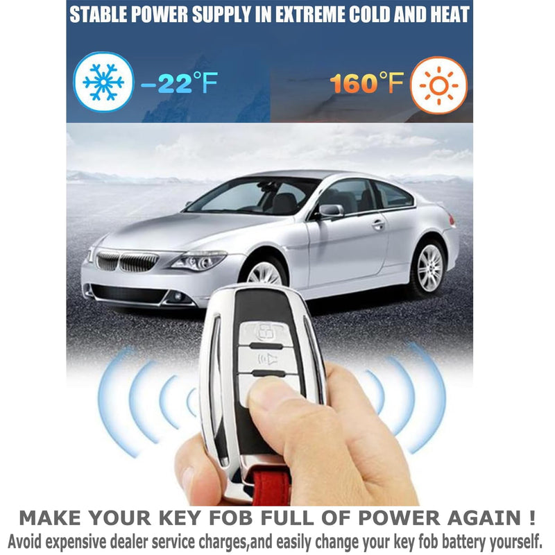 Key Fob Replacement Batteries for Toyota RAV4 Camry Corolla Highlander Prius Sienna Tacoma Tundra 4Runner Avalon CHR Sequioa Supra GR86 (Check Fitment Guide) Smart Remote CR2032 Battery