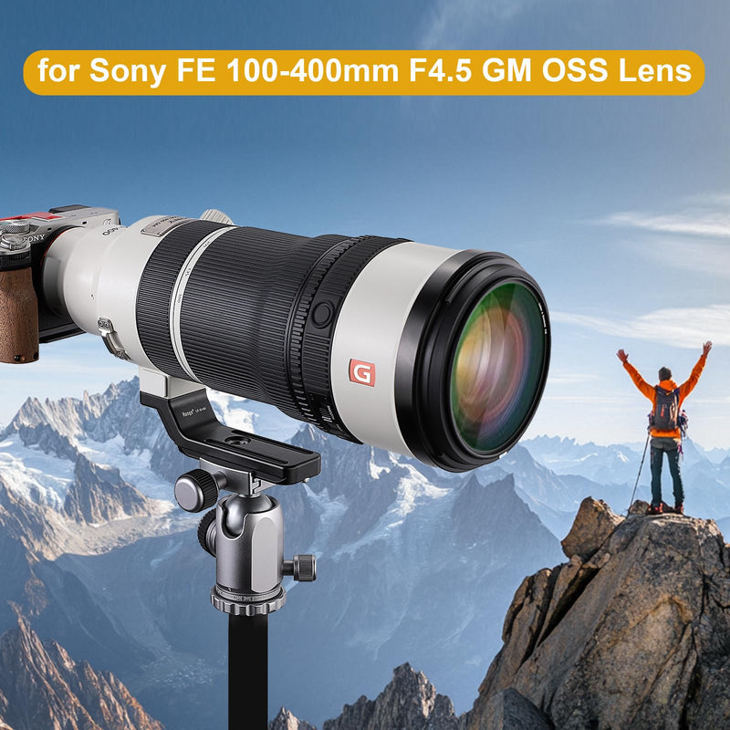 Haoge Lens Collar Replacement Foot for Sony FE 100-400mm F4.5 GM OSS Lens Built-in Arca Type Quick Release Base Support Plate LF-S140