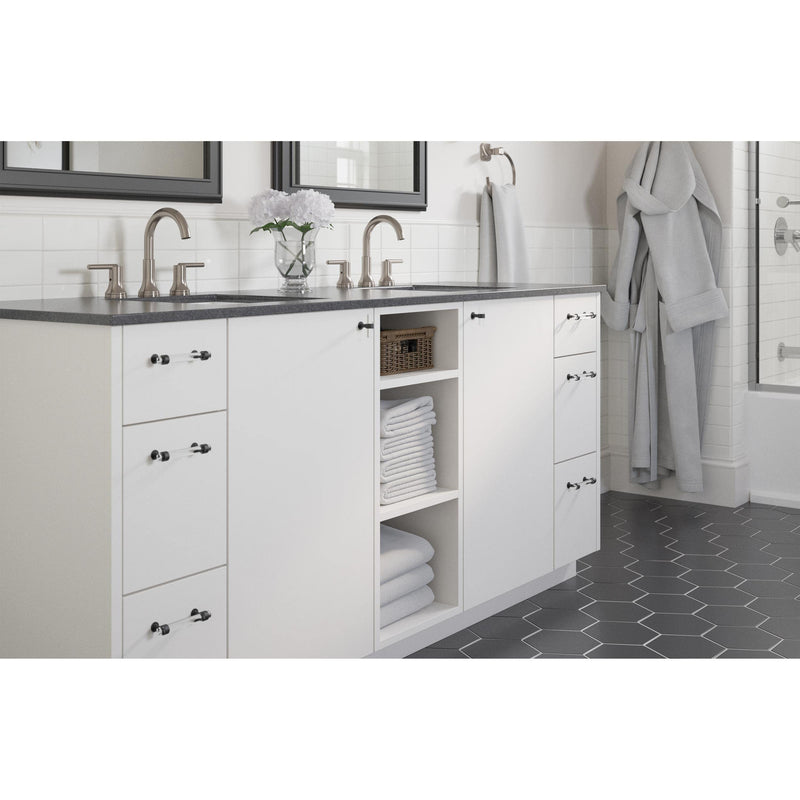 Franklin Brass Francisco Acrylic Bar (5-Pack) Cabinet Handles 3-3/4' Hole Center Matte Black/Clear Kitchen Drawer Pulls Dresser, Furniture Hardware P44309-BCL-B 3-3/4" (96mm)