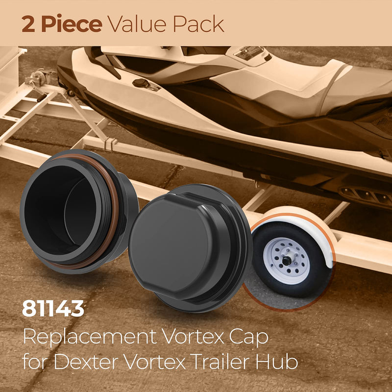 81143 for Dexter Vortex Replacement Caps, K71-G01-73 21-261 Replacement Vortex Hub Dust Cap 48355v - Fit Boat, Trailer & Other Hub Kits (4 Pcs, w/O-Ring) 4 Pcs