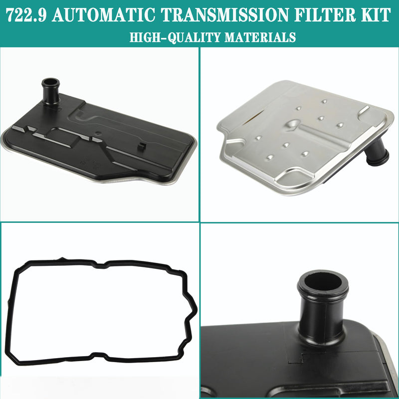 722.9 Automatic Transmission Filter Oil Pan Gasket Kit Compatible with 2005-2014 Mercedes-Benz W221 W219 Replaces# 2202770695 2202770395 2212770095 2212770195