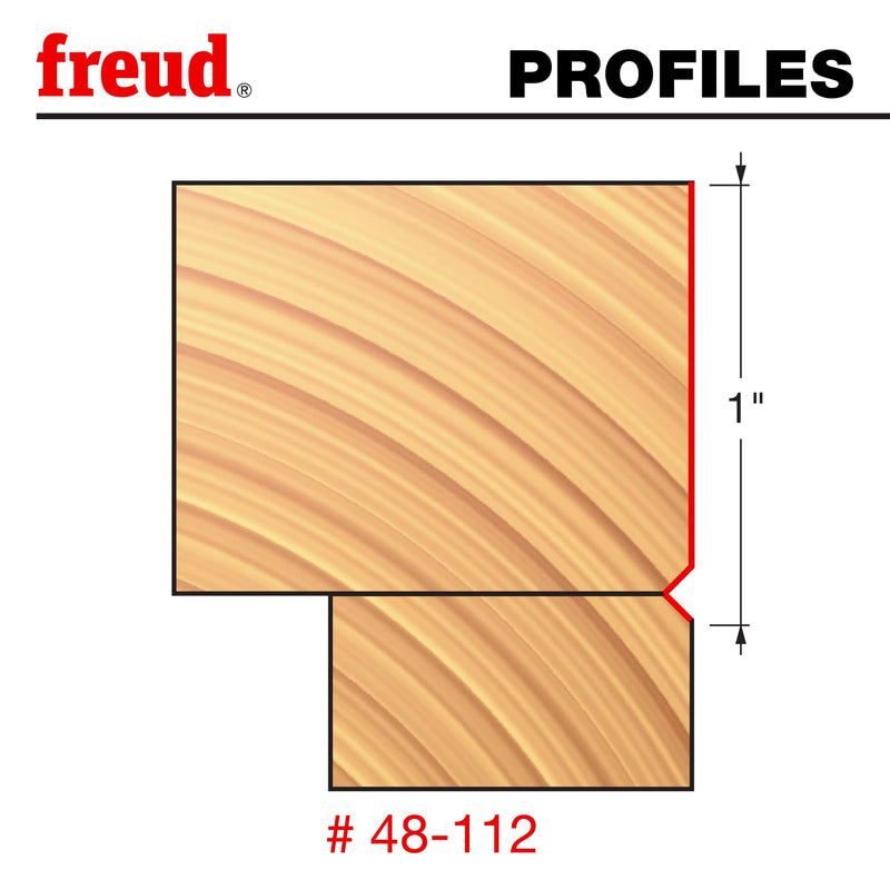 Freud 48-112: 5/8" (Dia.) Flush Trim “V” Groove Bit with 1/2" Shank