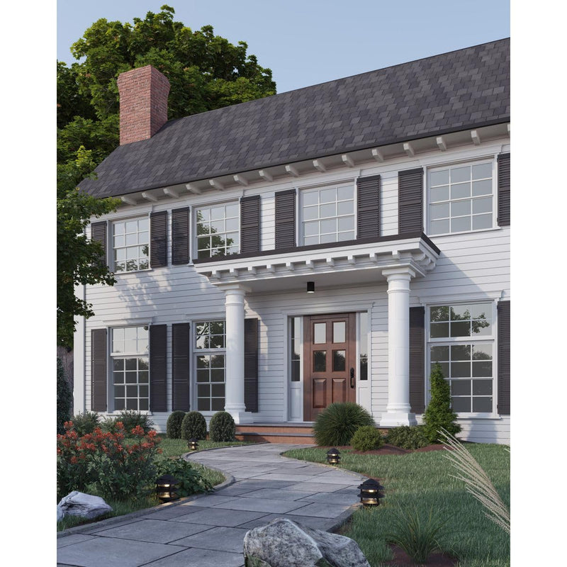Cylinder Collection 5" Modern Outdoor Ceiling Light Black