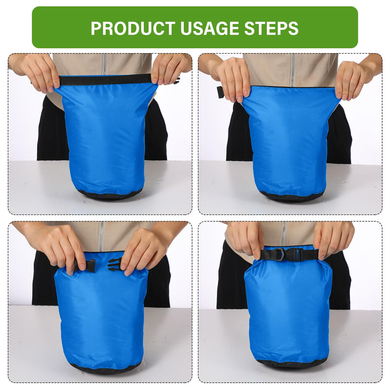 6 Pcs Waterproof Dry Bag Sack Lightweight Outdoor Dry Bags 35 L, 20 L, 15 L, 10 L, 5 L, 3 L Waterproof Boat Bag for Kayaking, Backpacking, Hiking, Camping Rafting(Bright Color) Bright Color