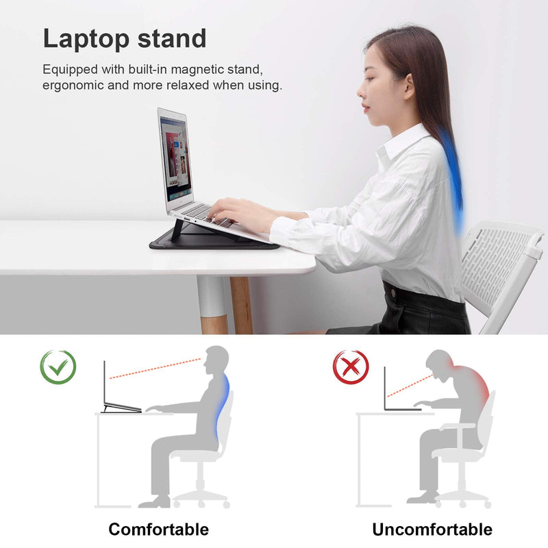 Nillkin Laptop Sleeve for MacBook Air M4(2025)/Pro 13/MacBook Air 13 inch, MacBook Air Sleeve with Laptop Stand and Mouse Pad, Case Bag for 13-14 inch MacBook, ASUS, Dell, HP, Grey Gray