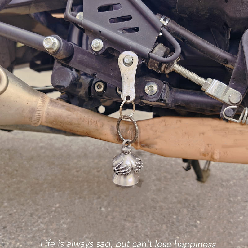 Motorcycle Bell with Hanger for Biker, Good Luck Biker Bells & Motorcycle Accessories, Keychain Luck Bell Handful