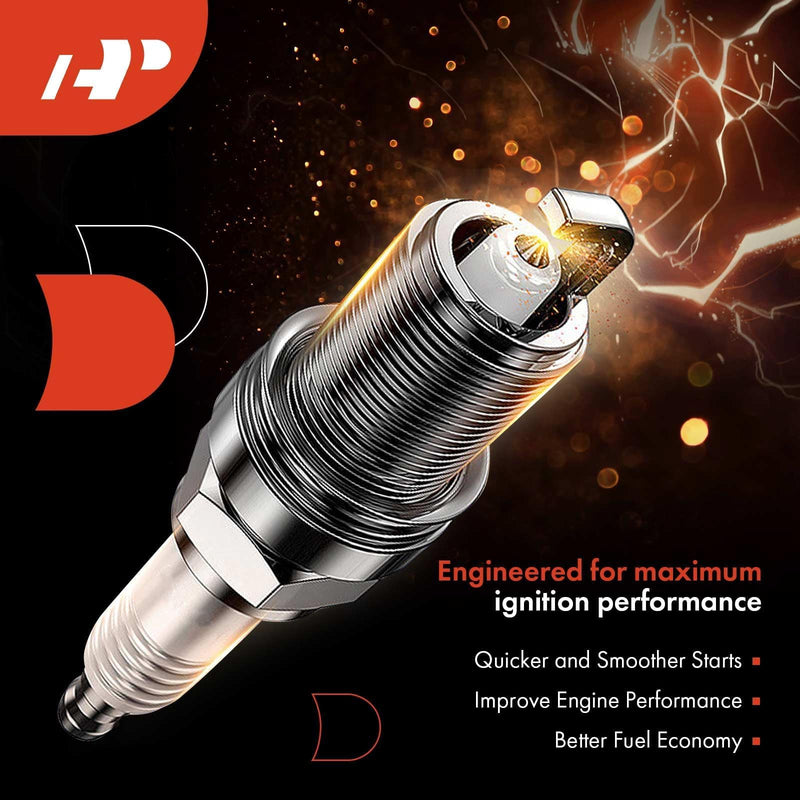 A-Premium Iridium Platinum Spark Plugs Compatible with Honda CR-V, Civic, Accord, Crosstour & Hyundai Elantra, Elantra Coupe/GT, Sonata, Santa Fe, Santa Fe Sport, Tucson, Venue & Kia Soul, Pack of 4