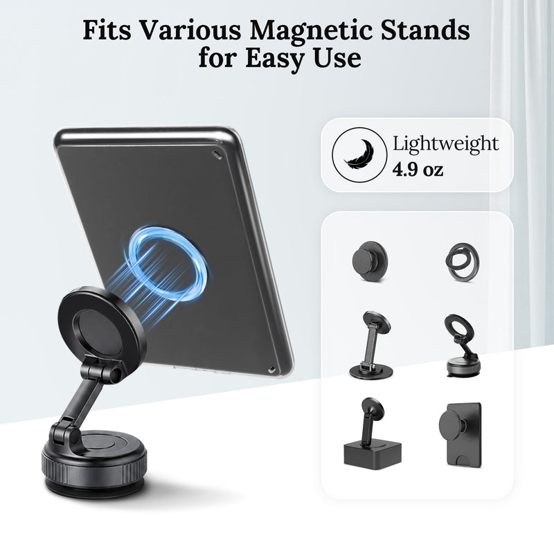 Magnetic Rotating Stand Case for 7'' Kindle Paperwhite & Colorsoft | Magnetic Detachable, Adjustable Stand, Auto Wake/Sleep, Clear PC Case, Soft TPU Edge, Anti-Slip Grooves, Blue & White Stripes Blue and White Stripes 7" e-book-reader