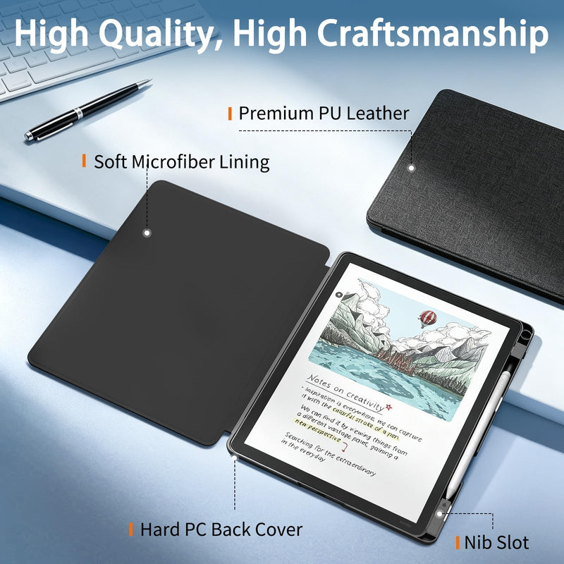 MoKo Case for 11" Kindle Scribe 3rd & Scribe Colorsoft 2025, Denim Black | with Pen Holder, Lightweight Shell Sleek Cover, Auto Wake/Sleep, Slim & light weight