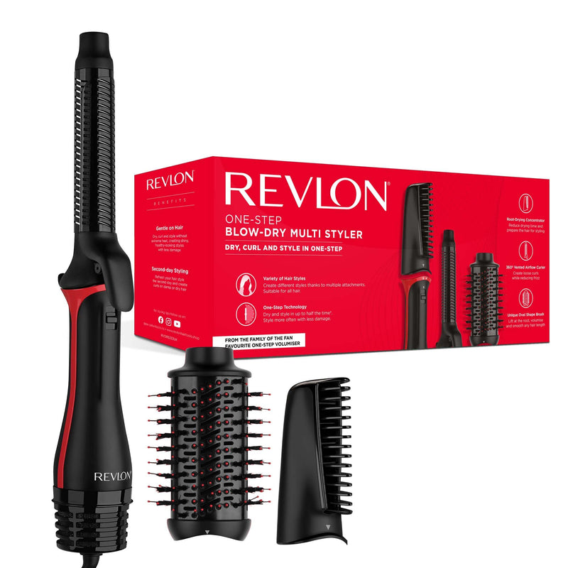 Revlon One-Step Blow-Dry Multi Styler - 3 in 1 Tool - RVDR5333 | Dry, curl and volumise with The 3 Interchangeable attachments, Detachable Head, Curler, Dryer, Styler 3-in-1 Multi Styler