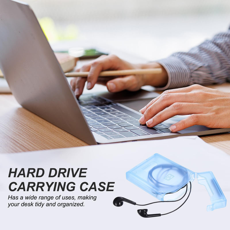 Generic 6.5" x 4.5" Hard Drive Disk Case, 1Set Plastic Hard Disk Storage Box Portable Anti-Static Case for 3.5" External SSD HDD, White/Green/Blue