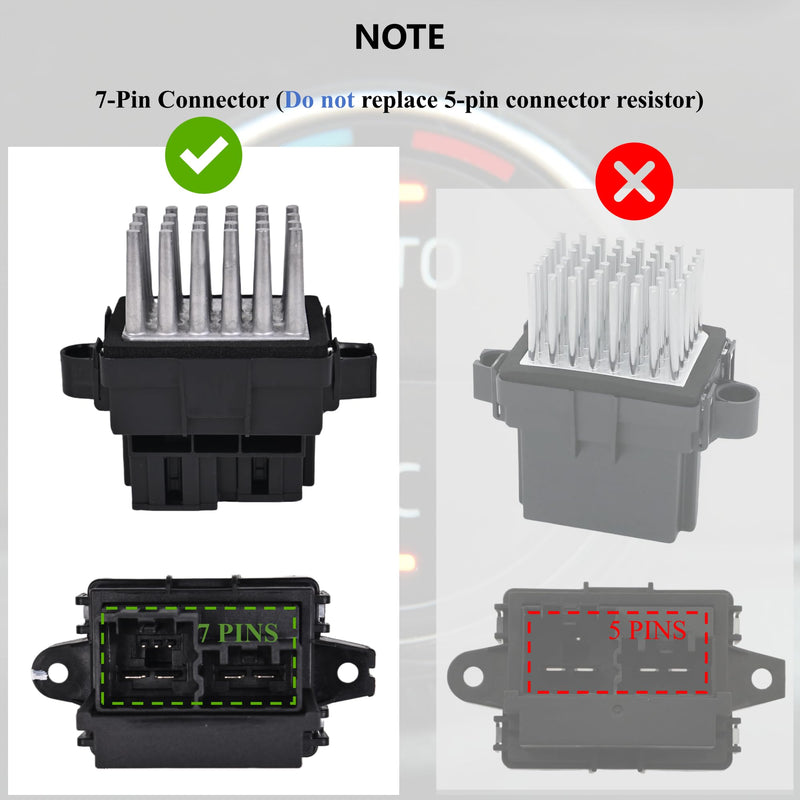 Blower Motor Resistor Compatible with Select 2007-2013 Chevy Silverado Suburban Tahoe Camaro Equinox/GMC Sierra Yukon/Buick/Cadillac/Dodge/Chrysler/Opel Replace#15141283 13598134