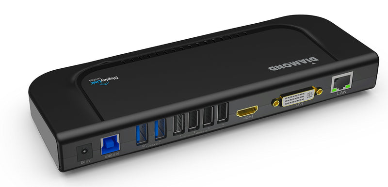 Diamond Multimedia Dual Video Output, USB/USB-C/TB3 Universal Docking Station with Gigabit Ethernet, HDMI, DVI, Audio for Windows 11, MacOS, Android 5.0+. DisplayLink Certified DL-3900 Chip (DS3900V3)