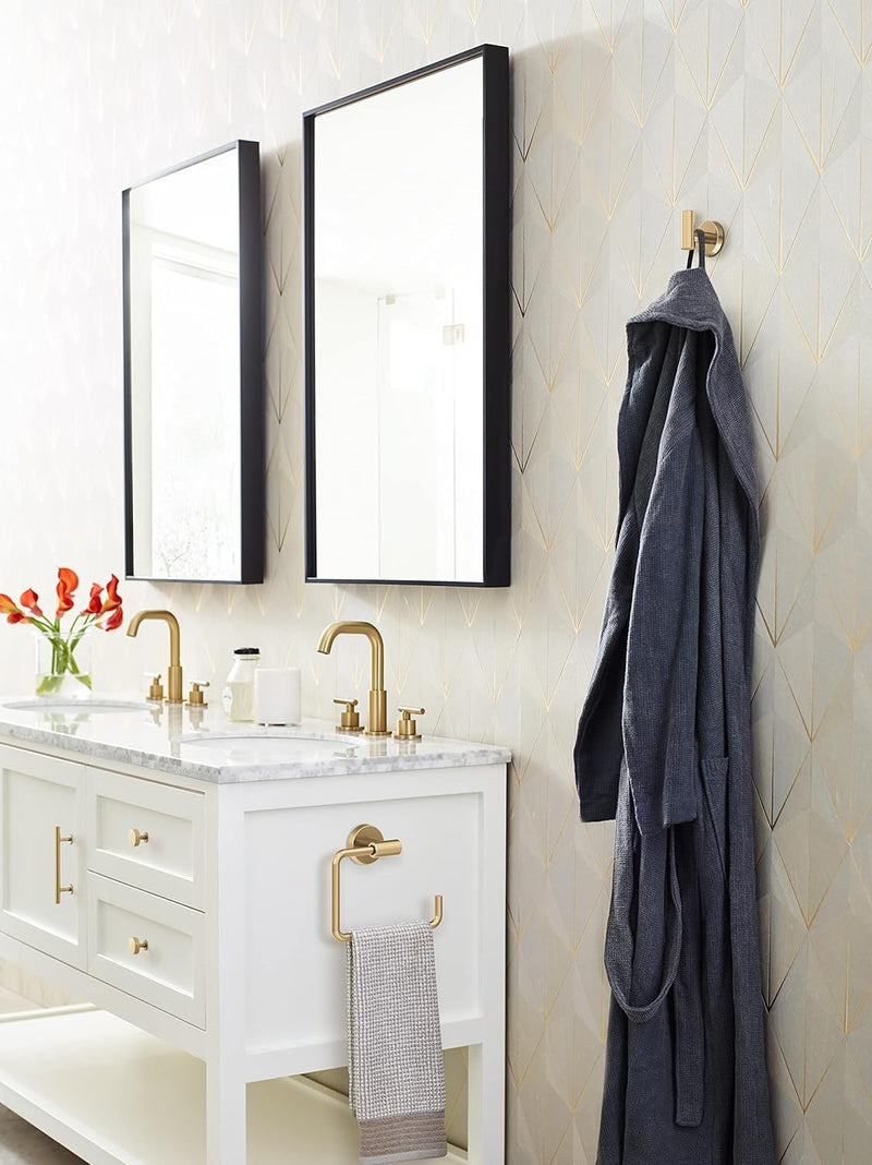 Amerock BH26541CZ | Champagne Bronze Towel Ring | 5 inch (127 mm) Width Towel Holder | Arrondi | Hand Towel Holder for Bathroom Wall | Small Kitchen | Bath Accessories