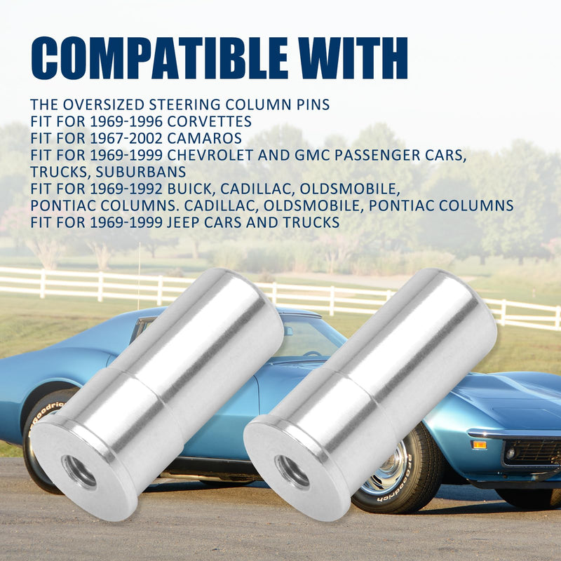 XUNCHY 2Pcs Oversized Steering Column Pivot Pins, Tilt Steering Column Fit for 1969-1996 Corvettes 1967-2002 Camaros 1969-1999 Chevrolet GMC