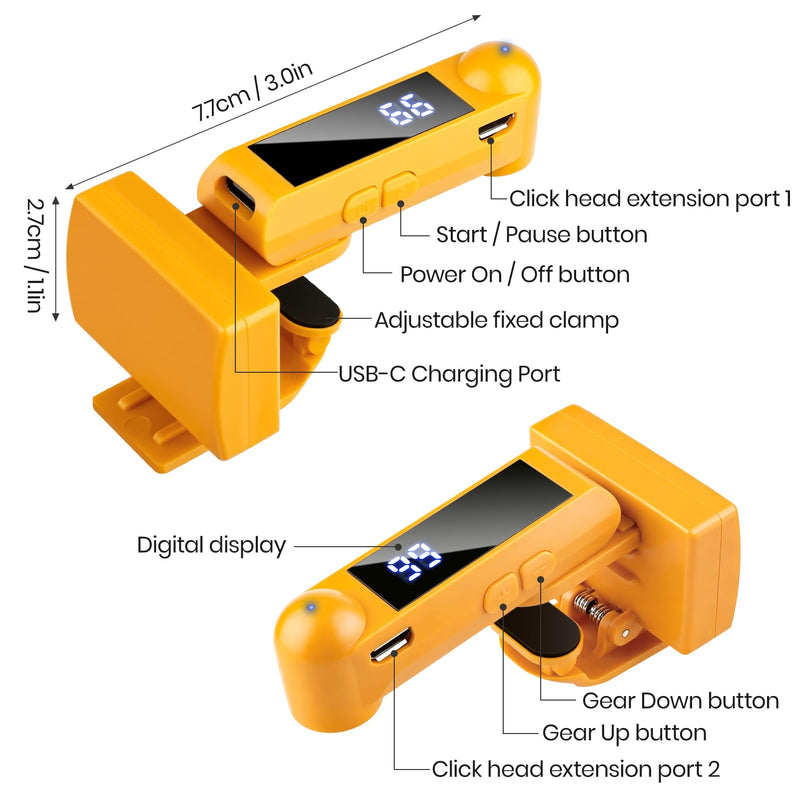 Keledz Recharge Auto Clicker for TikTok,iPhone iPad Apps,Game,Live(Orange) | 107 Adjustable Speeds,Fast Click Simulation Finger Continuous Click