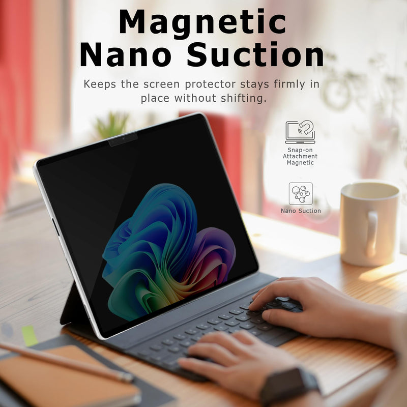 Megoo Privacy Screen Protector for Surface Laptop 7 15 Inch, Anti-Spy, Anti-Glare, Blue Light & UV Blocking, Magnetic Nano Technology, Removable Design Laptop 7 15"