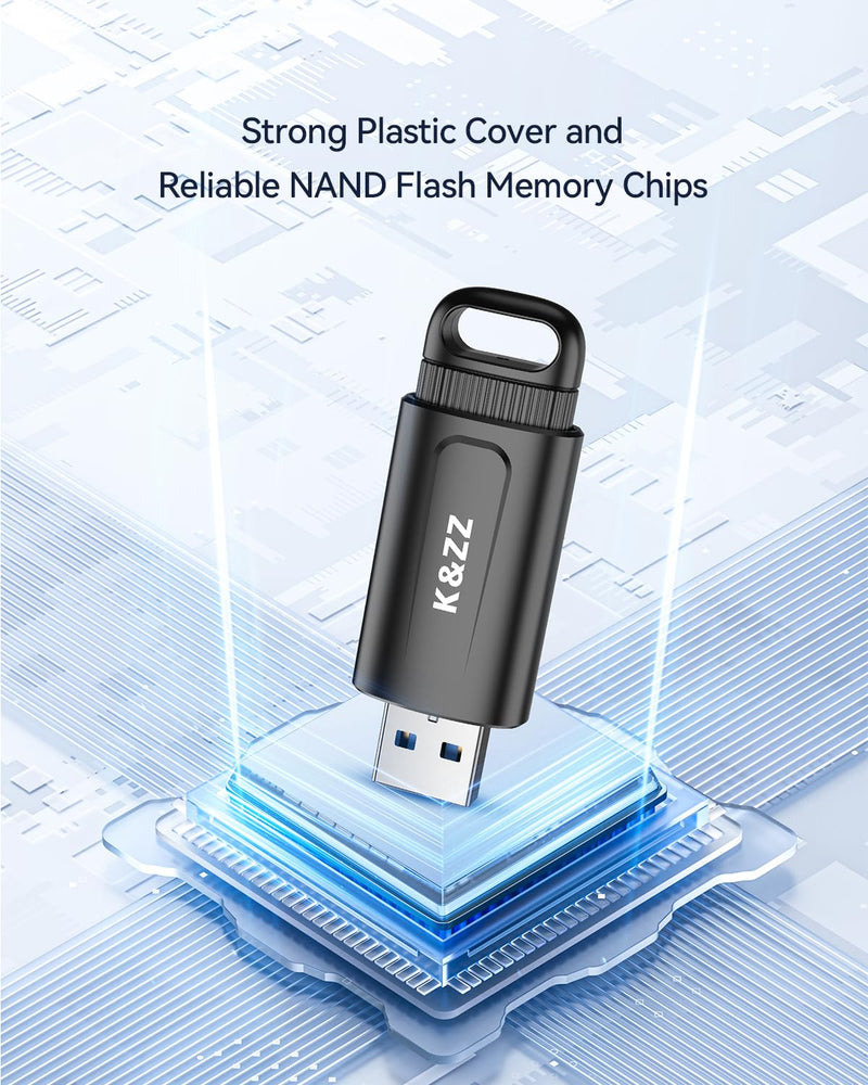  [AUSTRALIA] - K&ZZ USB Flash Drives 64GB, 5 Pack 64GB Retractable Thumb Drives, USB 3.0 Stick for Laptop, Tablet, Smart TV (Mixed Colors 5pcs) 64GB-3.0 Multicoloured 64GB*5