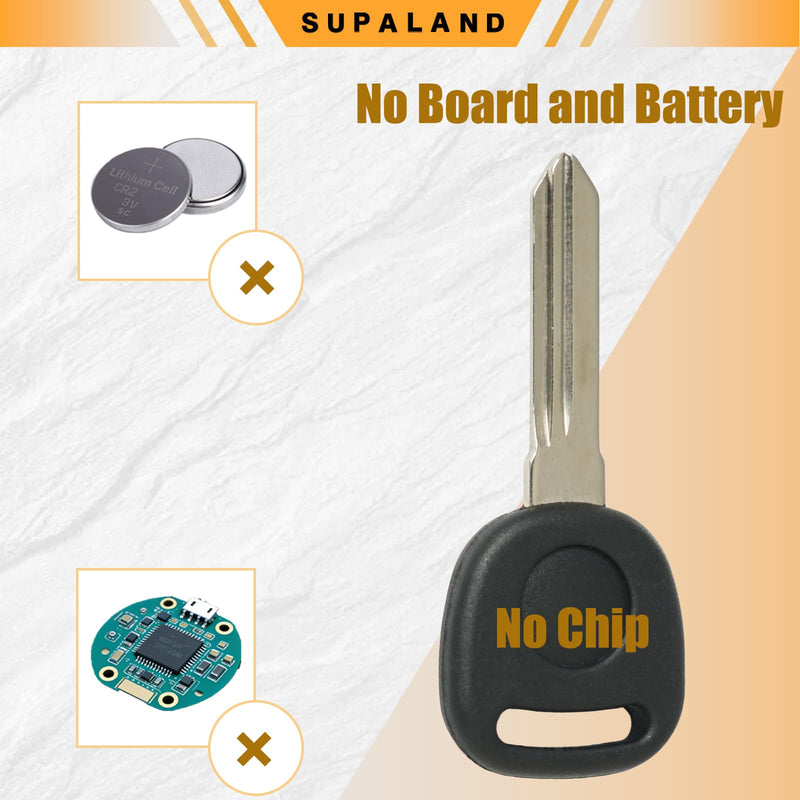 SUPALAND Key Fob Remote with Uncut Ignition Key Fits for 2003-2006 GMC Sierra Yukon Chevy Silverado Avalanche Tahoe Suburban Cadillac Escalade Hummer H2 LHJ011 Transponder Key B91P/B102P
