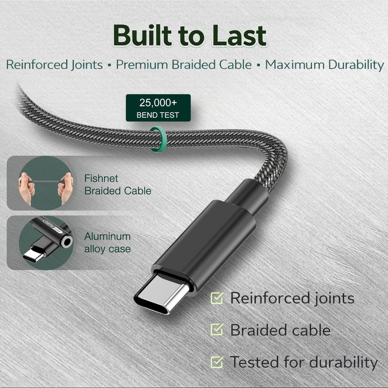 USB C to 3.5mm Hi-Res Audio Adapter, Built-in DAC, Type C to Aux Headphone Jack, Studio Quality Sound, Supports Calls, Compatible with iPhone 15 16 17, Samsung Galaxy S25 S24 S23, MacBook, iPad, Pixel Hi-Res (384kHz, 1 Pack)