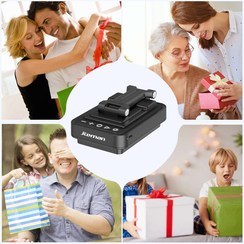 JTEMAN Cell Phone Stand with Bluetooth Speaker and Rhythm-Synced Light, Unique Birthday Gift Ideas