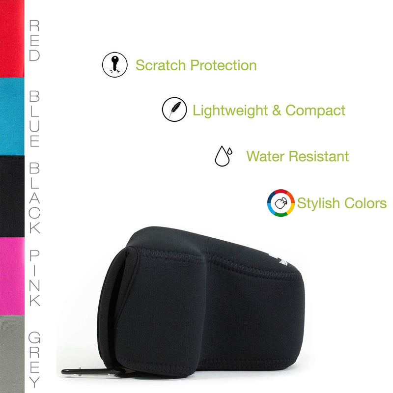 MegaGear MG1568 Ultra Light Neoprene Camera Case Compatible with Sony Alpha A7 III, A7R III, A9 (28-70mm) - Black, One Size